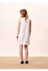 FRENCH SLVLESS STRIPED DENIM DRESS