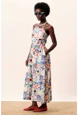 FRENCH PATCHWORK PRINT MIDI SUNDRESS