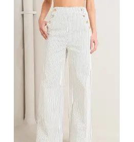 STRIPED JEAN W/BUTTON DETAIL