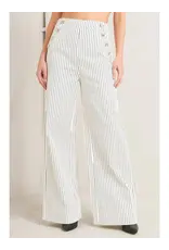 STRIPED JEAN W/BUTTON DETAIL