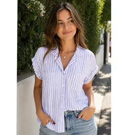 IDRIS STRIPE BUTTON DOWN