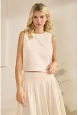 TRES BIEN POPLIN CROP TANK TOP
