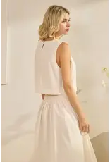 TRES BIEN POPLIN CROP TANK TOP
