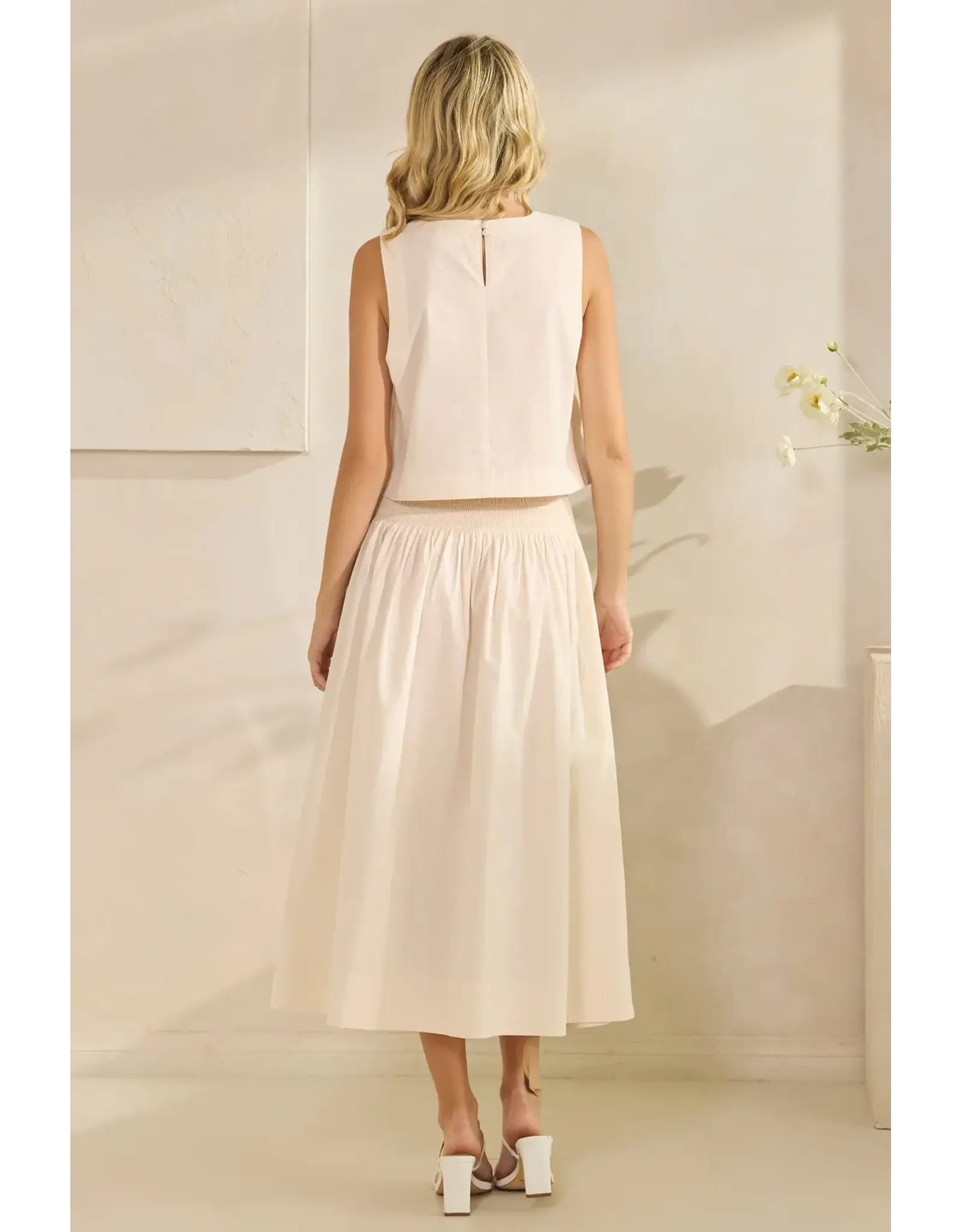 TRES BIEN POPLIN CROP TANK TOP