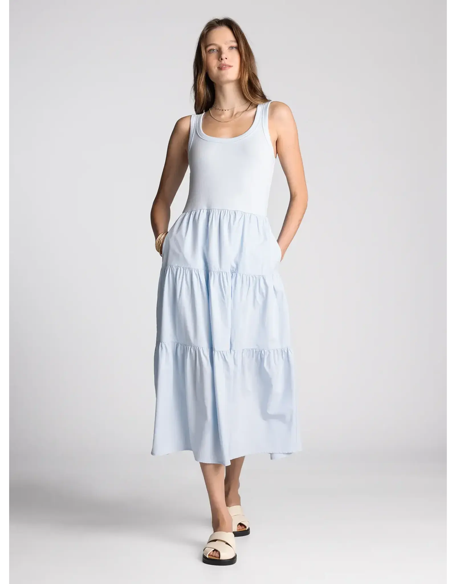 SOLENNE SMOCKED MIDI
