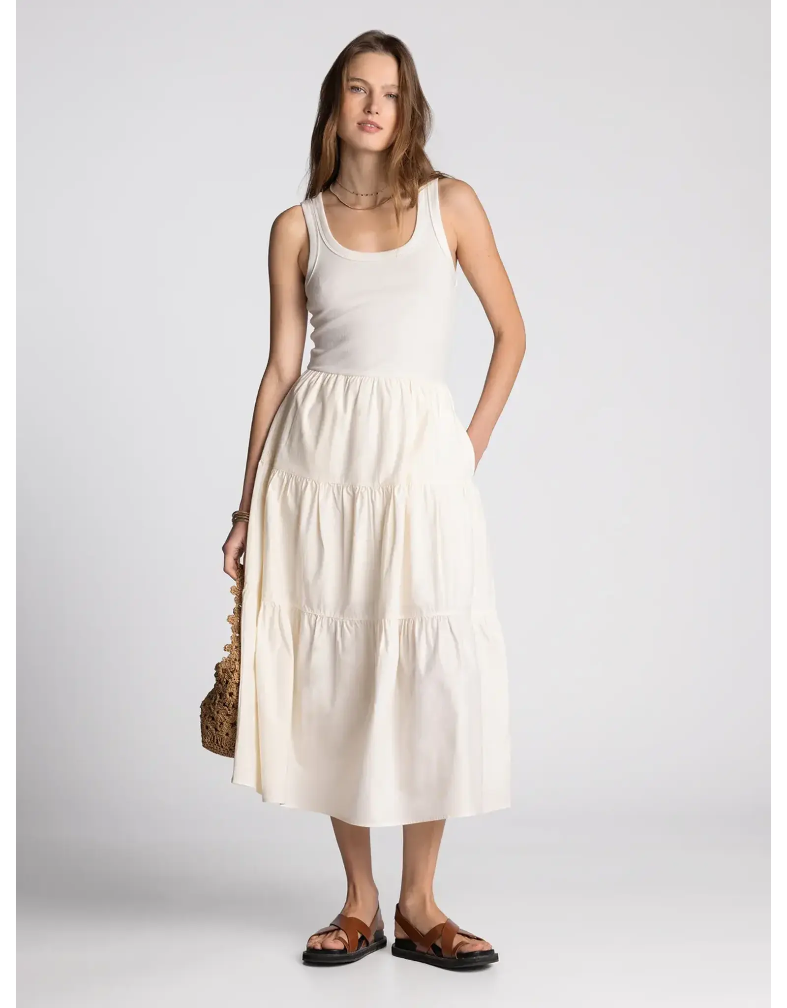 SOLENNE SMOCKED MIDI