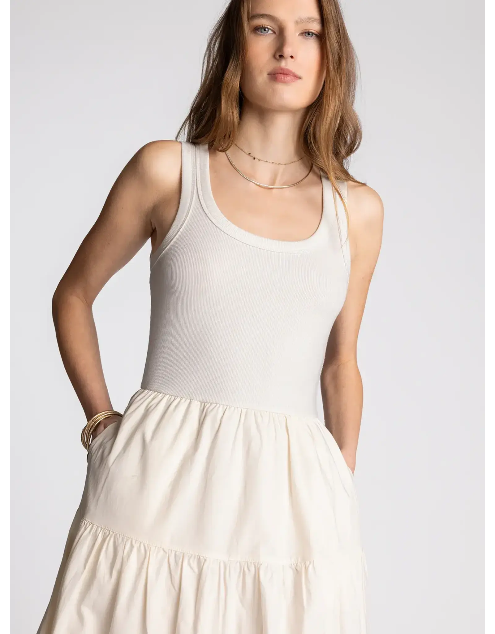 SOLENNE SMOCKED MIDI