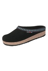 Wool Felt Black Grizzy Clog