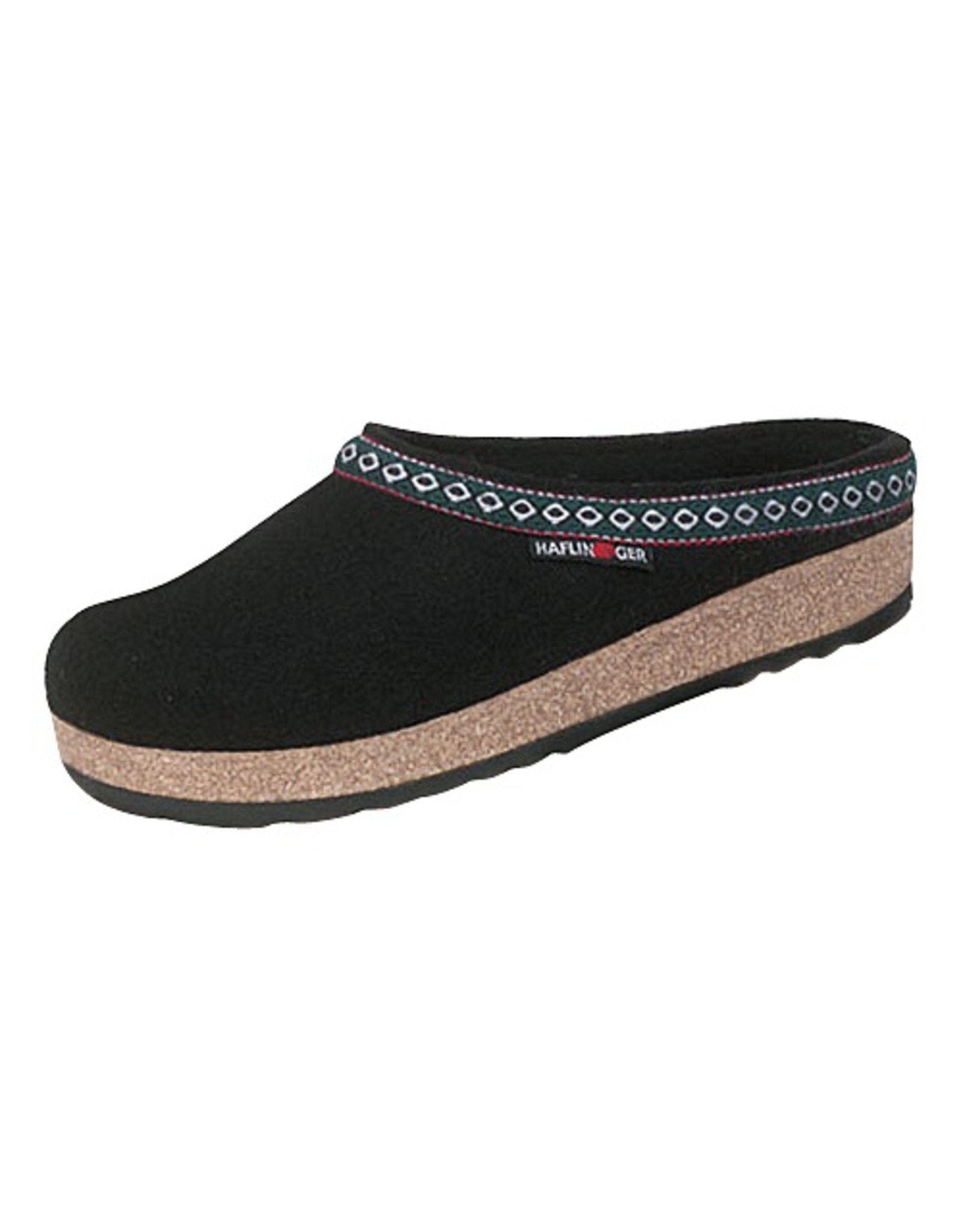 Wool Felt Black Grizzy Clog