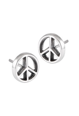 Peace Sign Post Earring