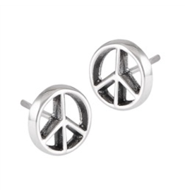 Peace Sign Post Earring