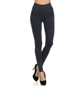 MIneral Wash Legging with Fold Down Waist