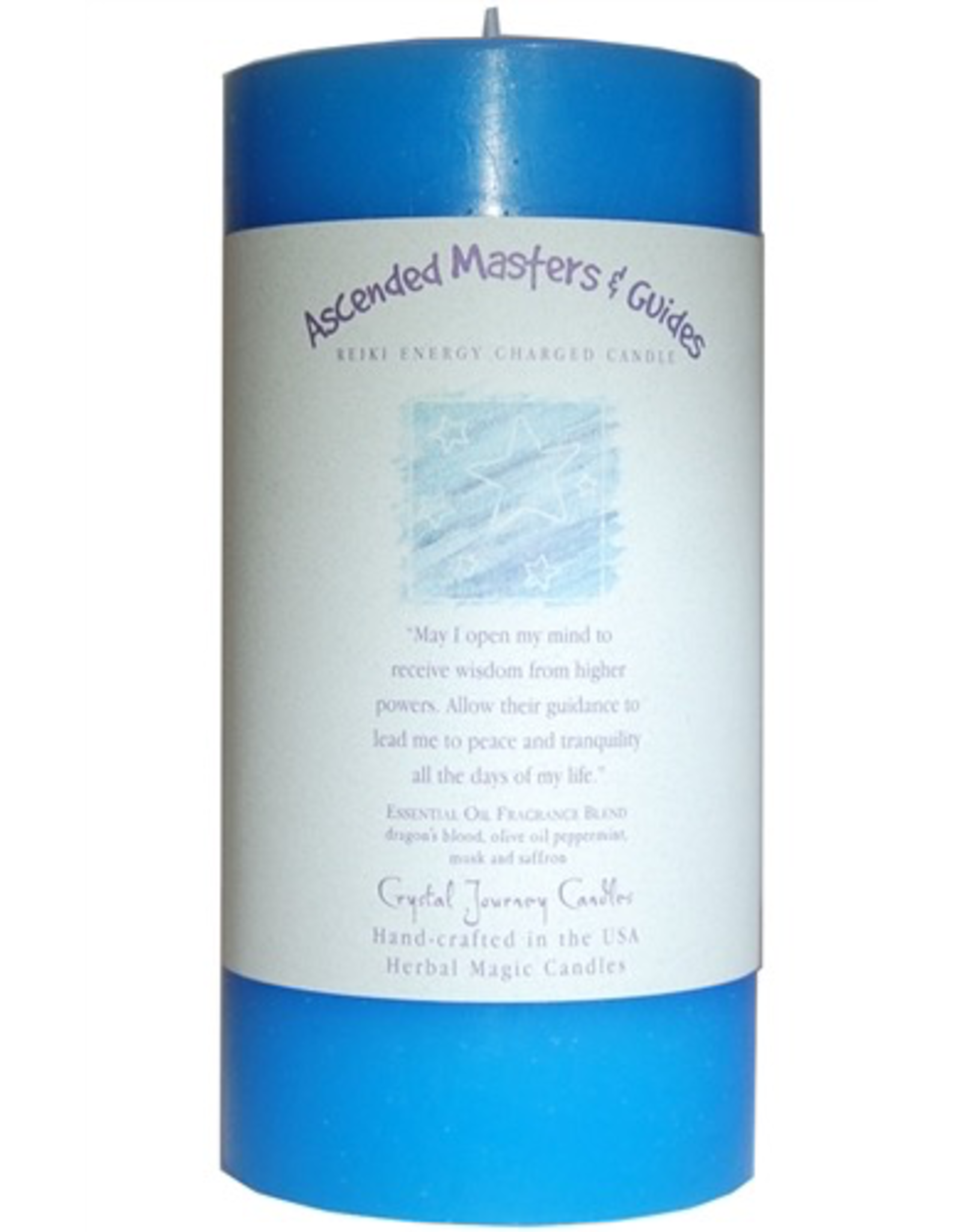 Crystal Journey Ascended Masters 3x6 Herbal Pillar Candle