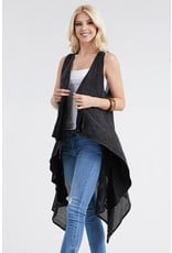 Mineral Fishnet Back Long Vest