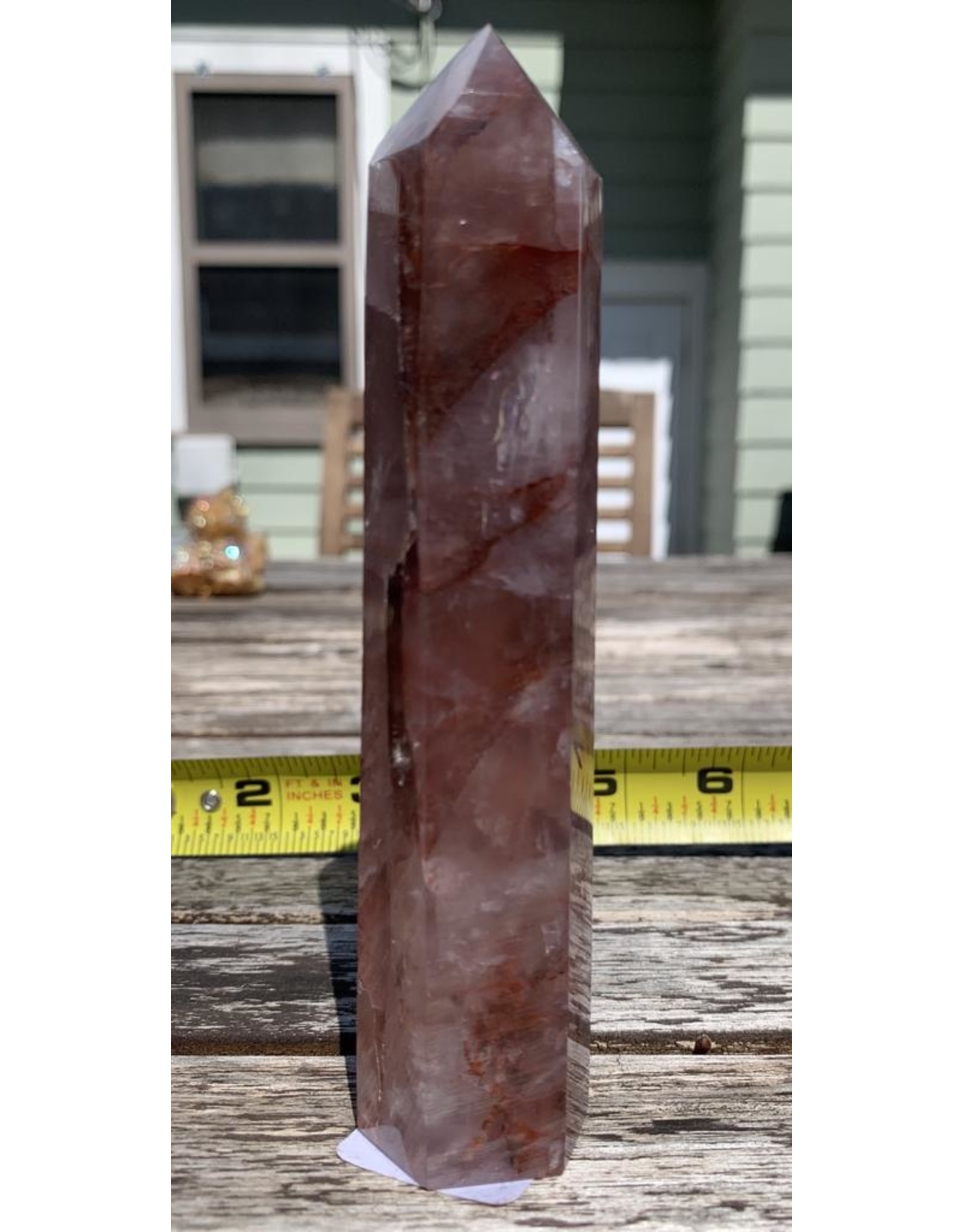 Red Hematoid Quartz Obelisk