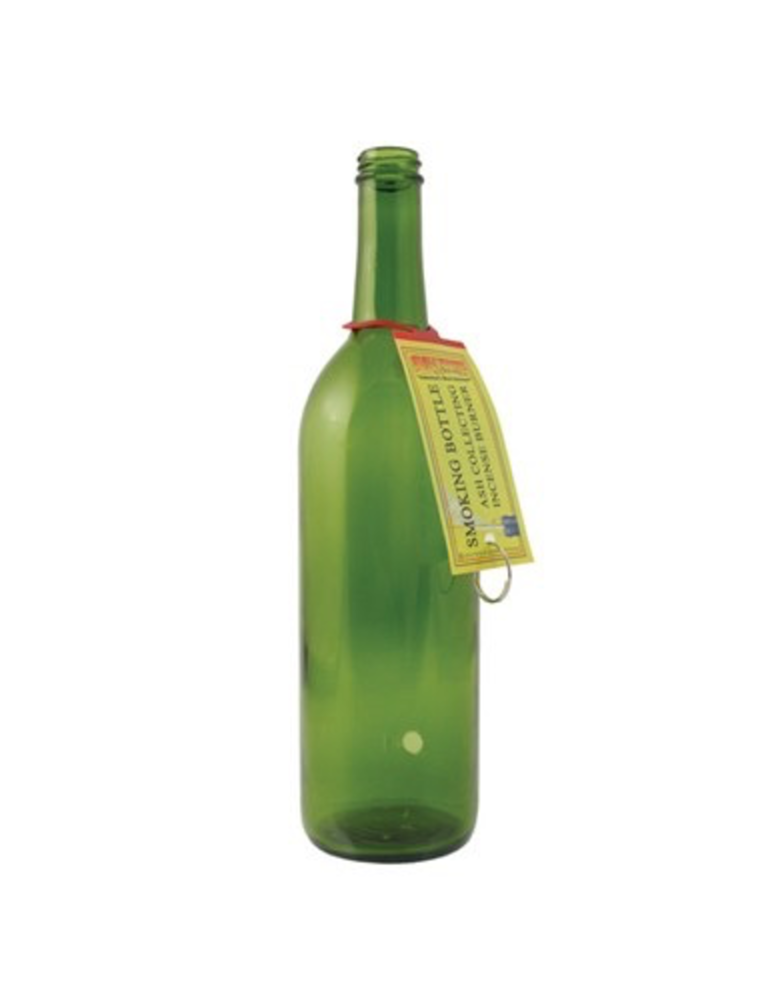 Smoking Bottle Plain Green Glass