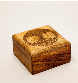 Laser Engraved Celtic Tree Wooden Box