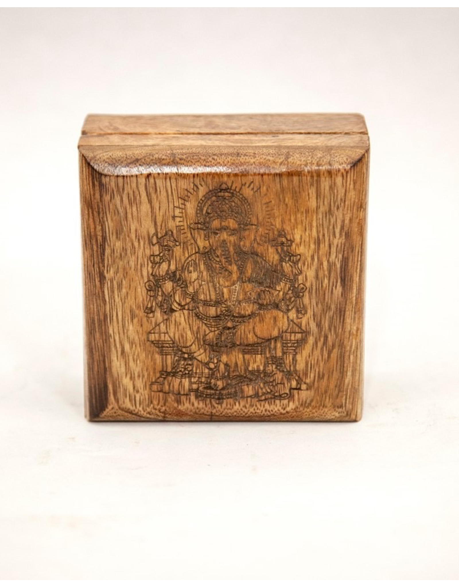 Laser Engraved Ganesha Wood Box