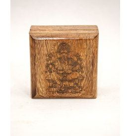 Laser Engraved Ganesha Wood Box