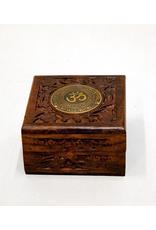 Wooden Box with Brass OM