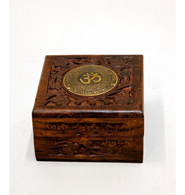 Wooden Box with Brass OM