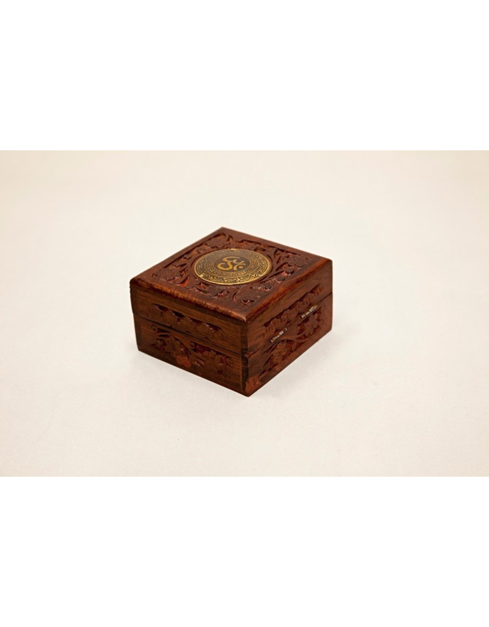 Wooden Box with Brass OM