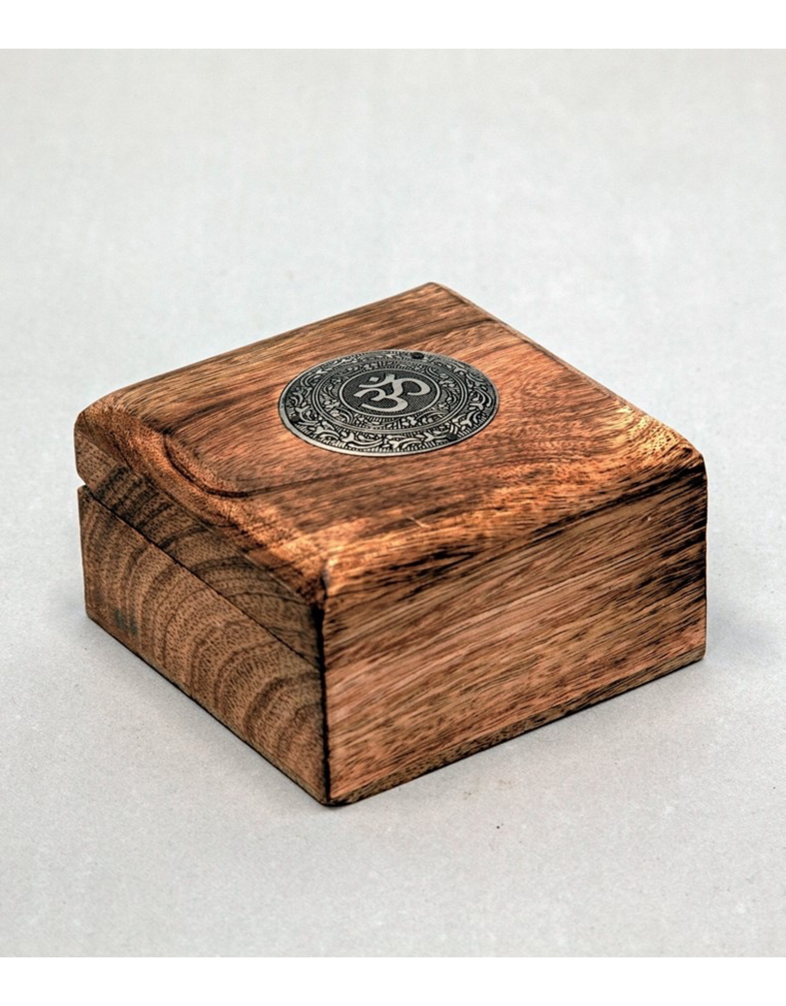 Wooden Box with Metal OM