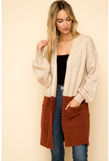 Color Block Cardigan Sweater