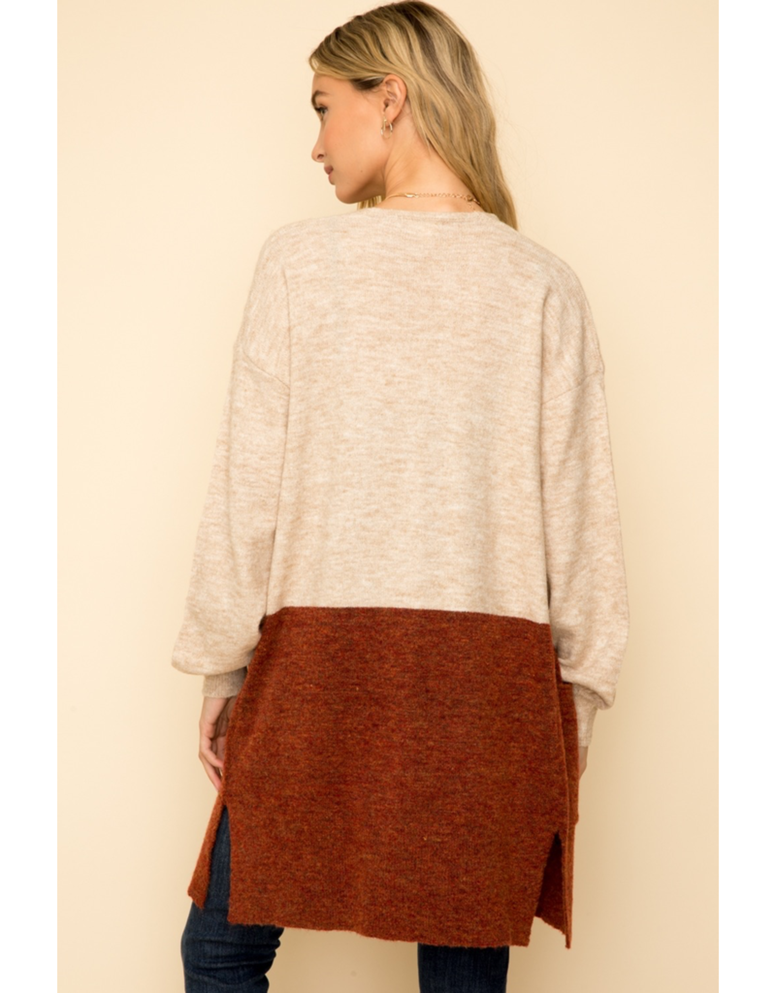 Color Block Cardigan Sweater
