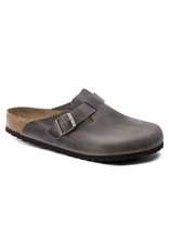Birkenstock Boston Clog Soft Footbed Iron Oiled Leather