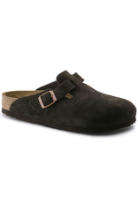 Birkenstock Mocha Suede Boston Soft Footbed Clog