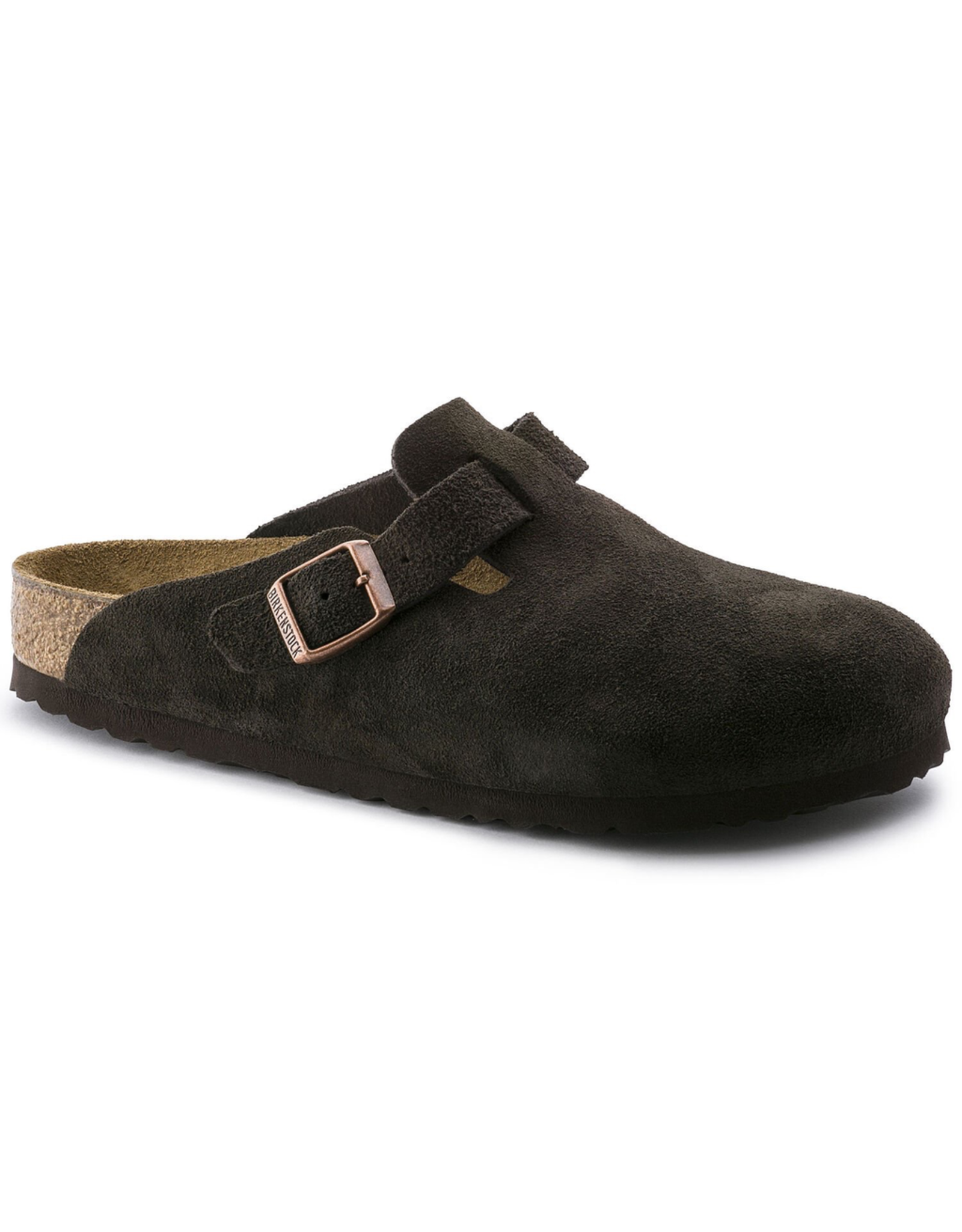 Birkenstock Mocha Suede Boston Soft Footbed Clog