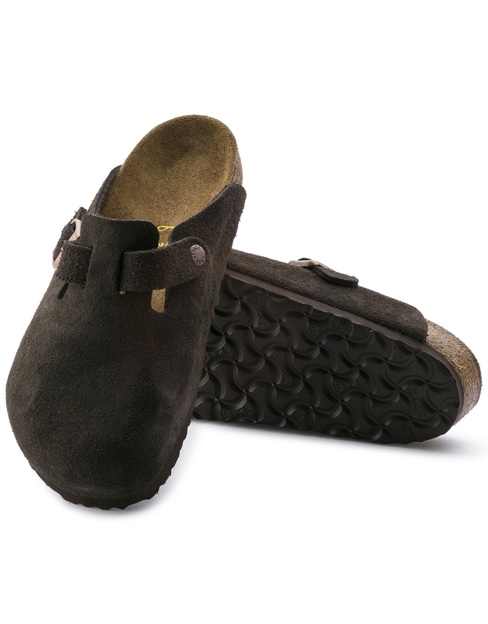 Birkenstock Mocha Suede Boston Soft Footbed Clog