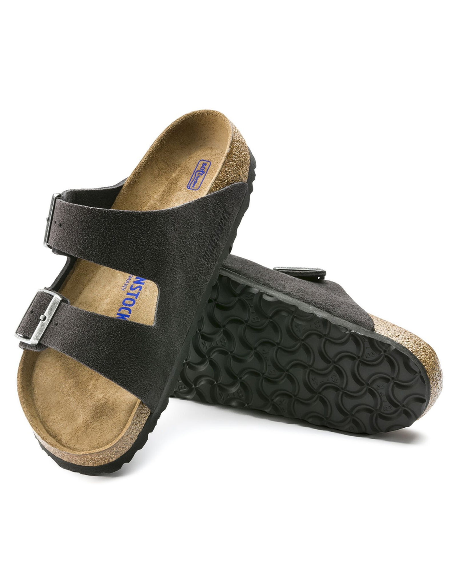 Birkenstock Arizona Soft Footbed Velvet Gray Suede