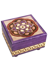 Enchanted Boxes Star of David & Flower Wood Box