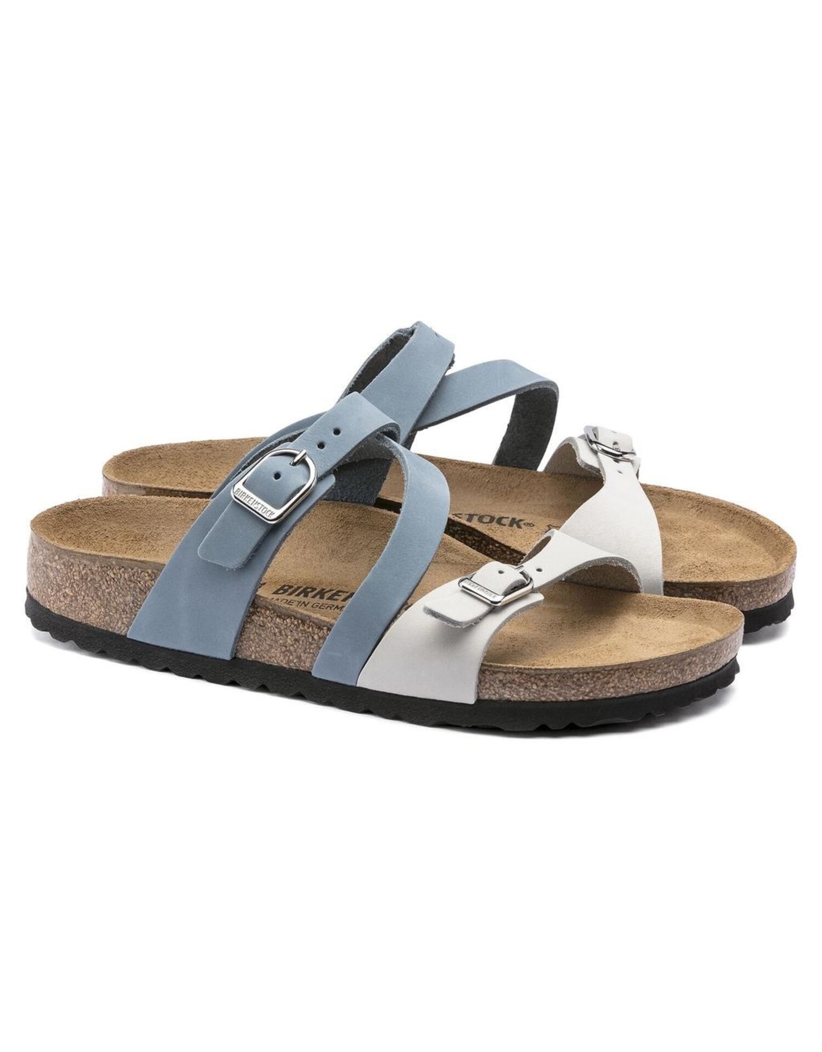 Birkenstock Salina Sandal Dove Blue & Mineral Nubuck Leather