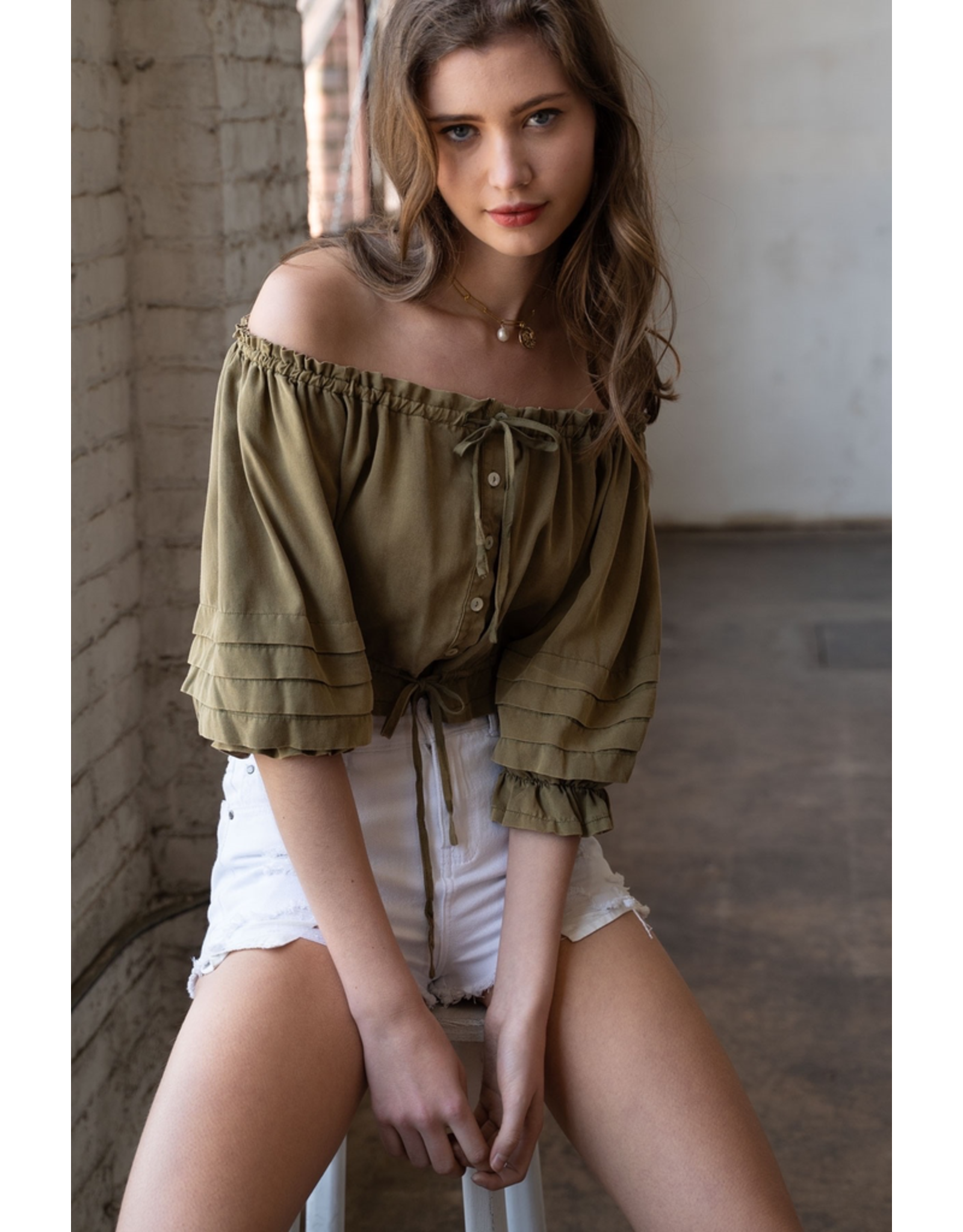 Off Shoulder Crop Top