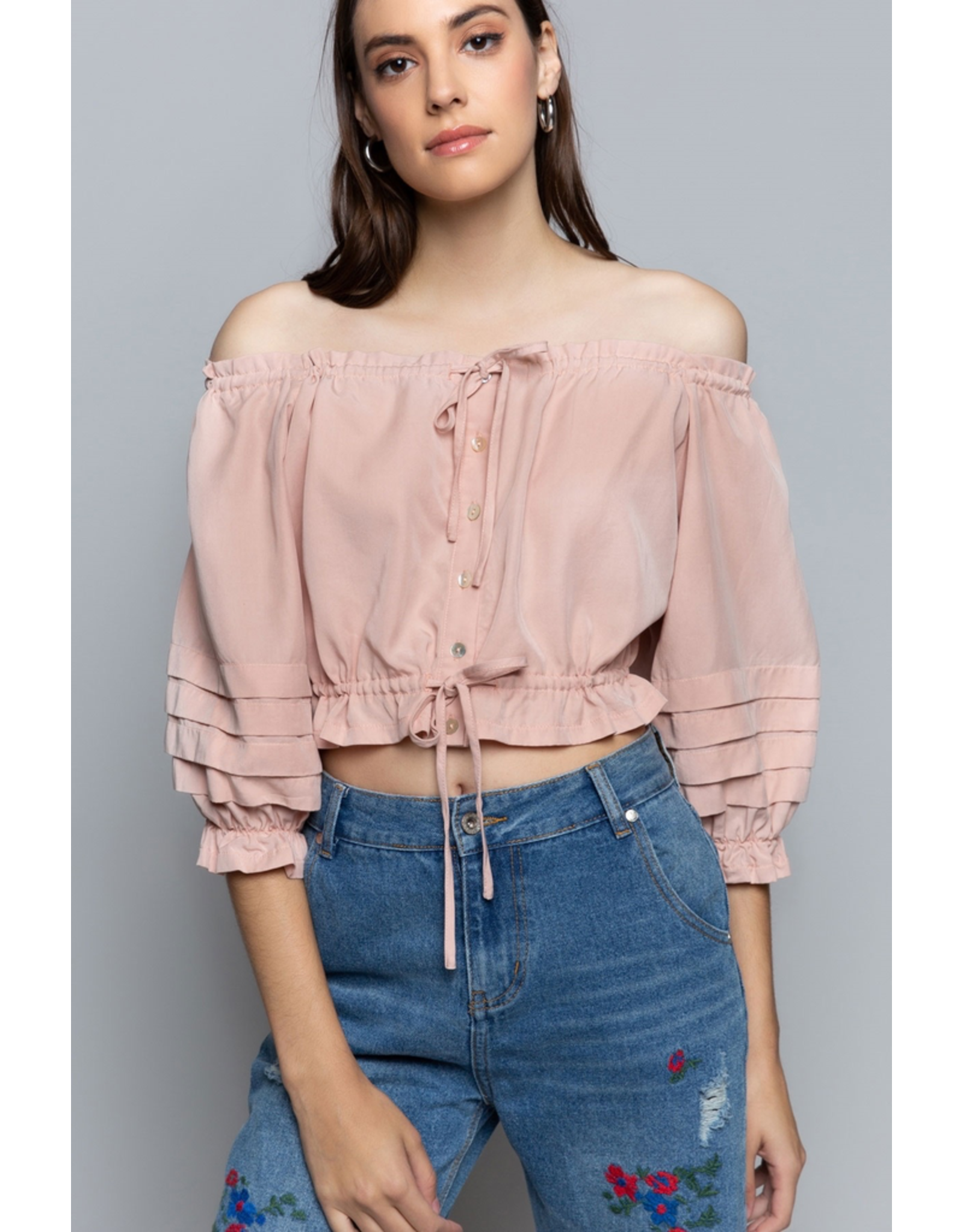Off Shoulder Crop Top