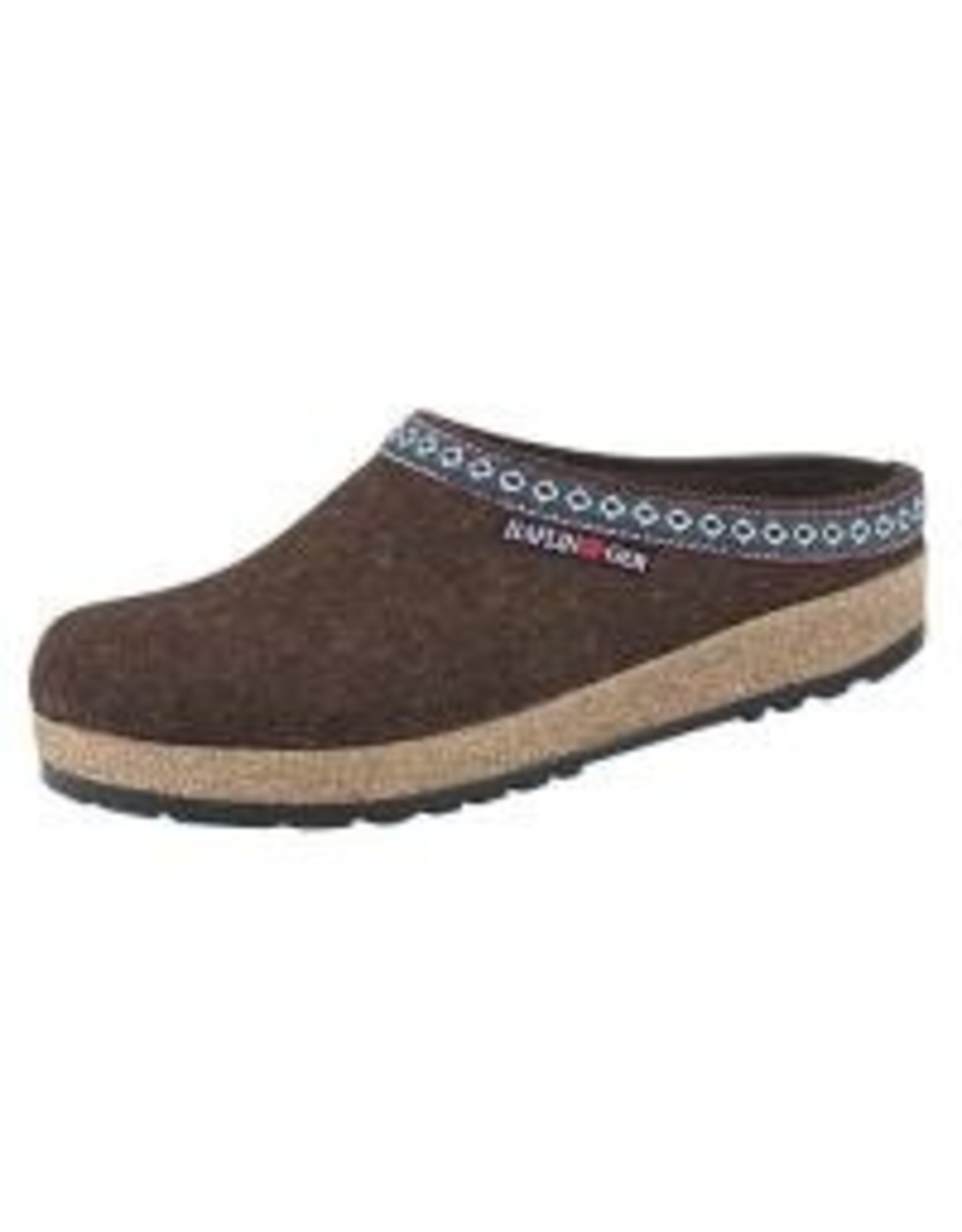 Wool Felt Chocolate Grizzy Clog