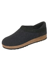 Wool Felt Grizzly Charcoal Clog