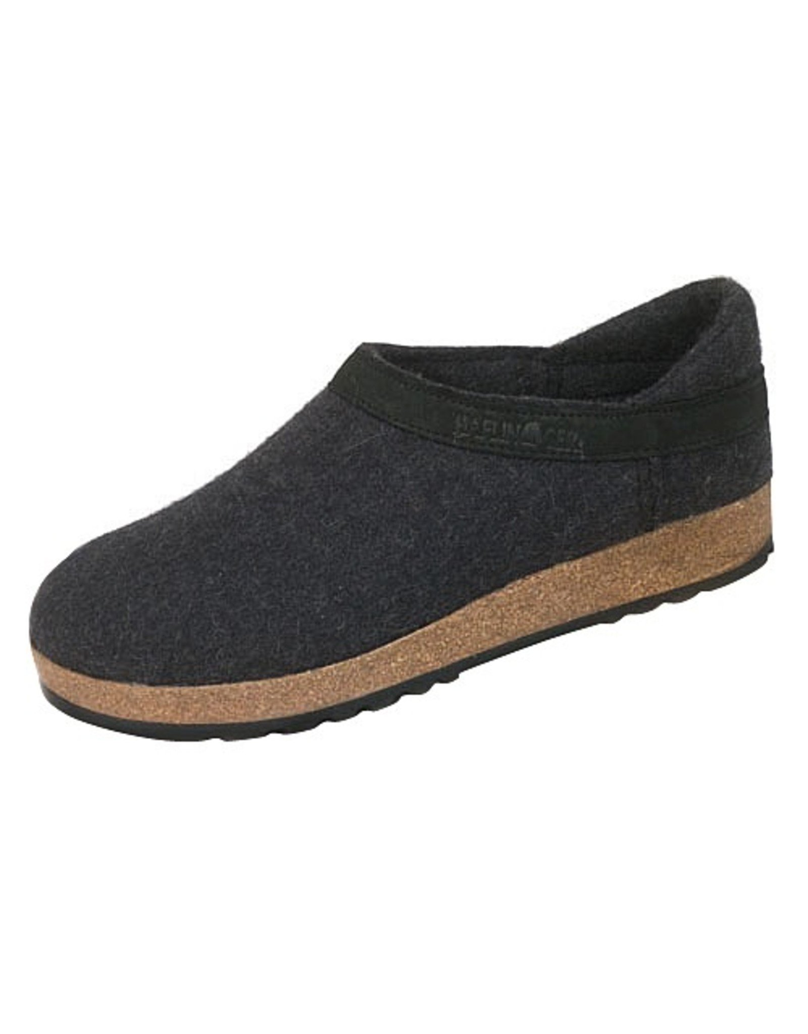 Wool Felt Grizzly Charcoal Clog