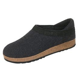Wool Felt Grizzly Charcoal Clog