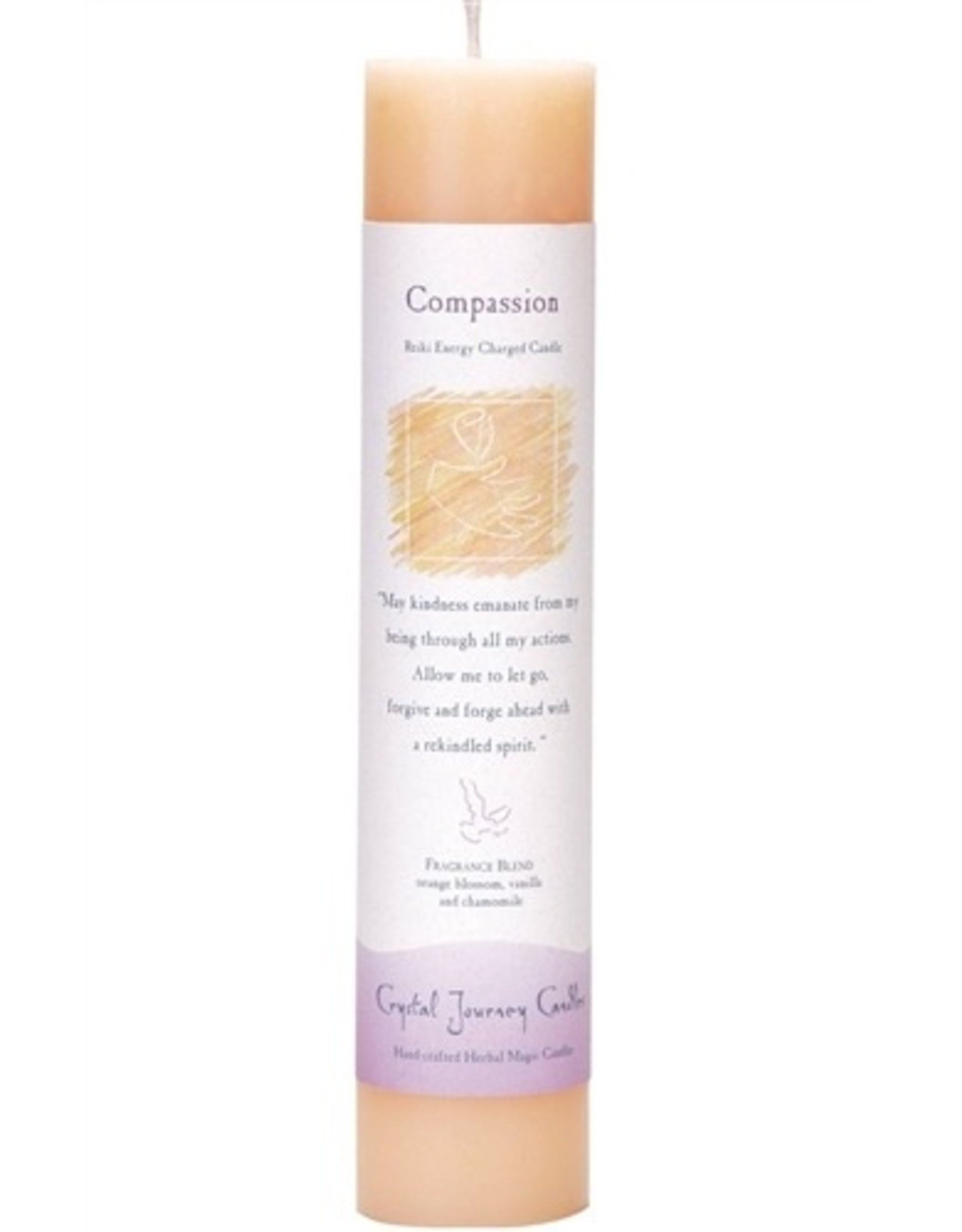 Crystal Journey Compassion Magic Pillar Candle