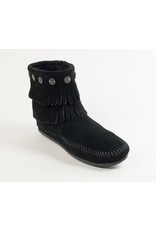 Minnetonka Double Fringe Side Zip Boot
