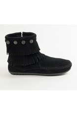Minnetonka Double Fringe Side Zip Boot