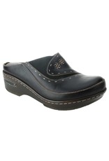 Chino Black Leather Clog