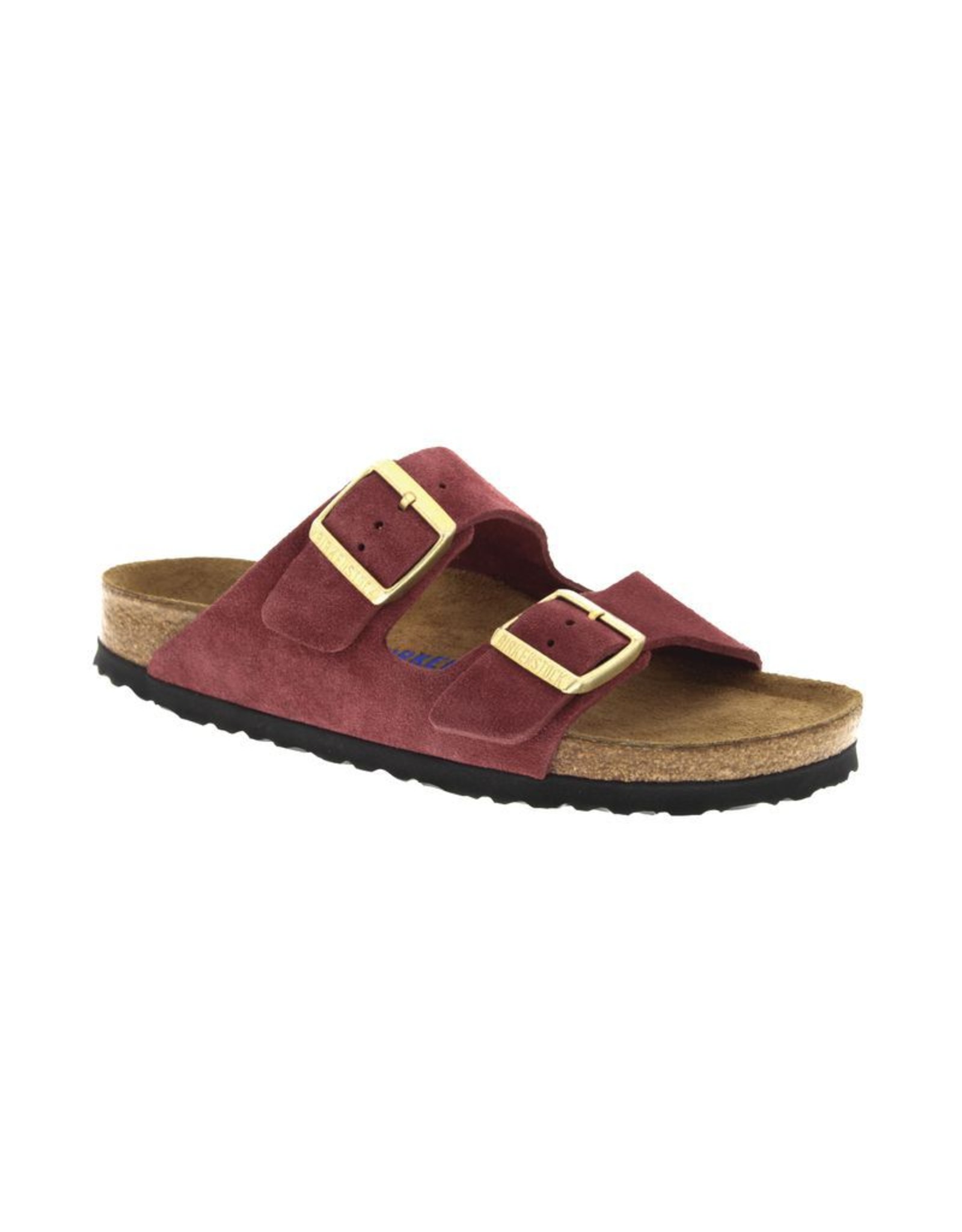 Birkenstock Arizona Soft Footbed Burgandy Suede Sandal