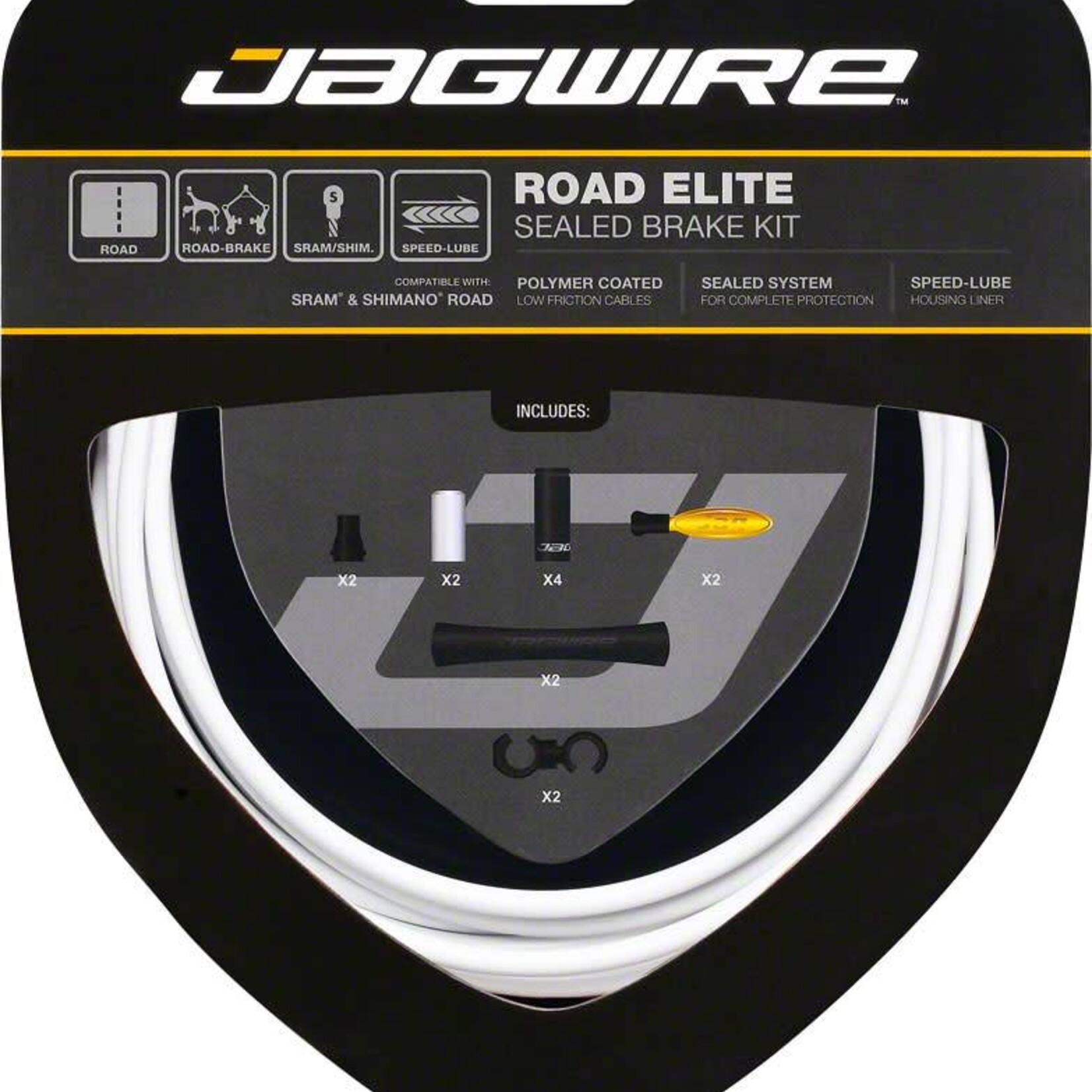 Jagwire Jagwire Road Elite Sealed Brake Cable Kit, White