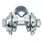 F&R Cycle Inc Saddle Clamp Single Rail Chrome