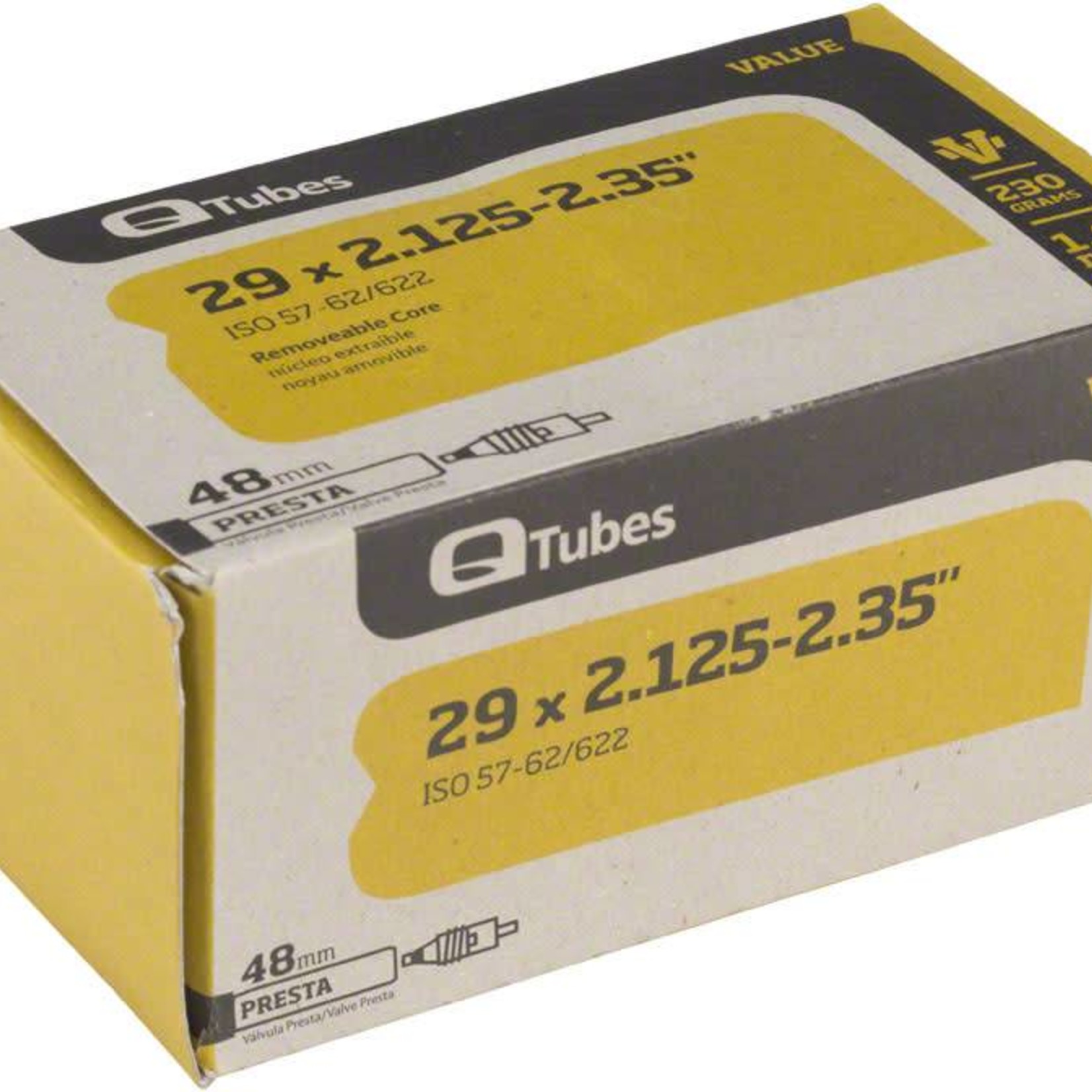 QTubes Q-Tubes Value Series Tube with 48mm Presta Valve: 29" x 2.125-2.35